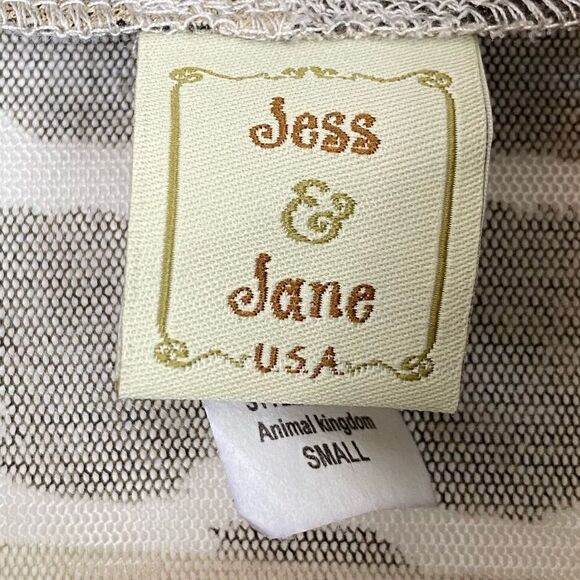 Jess & Jane y2k Style Animal Print Stripe Mesh Cowl Neck Dress - Picture 4 of 7